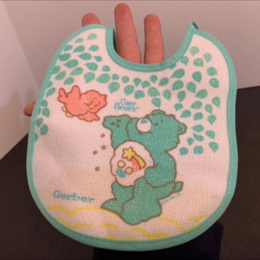 Vintage Gerber The Care Bears Wish Bear Bib - 1980's Gerber Baby's Bib